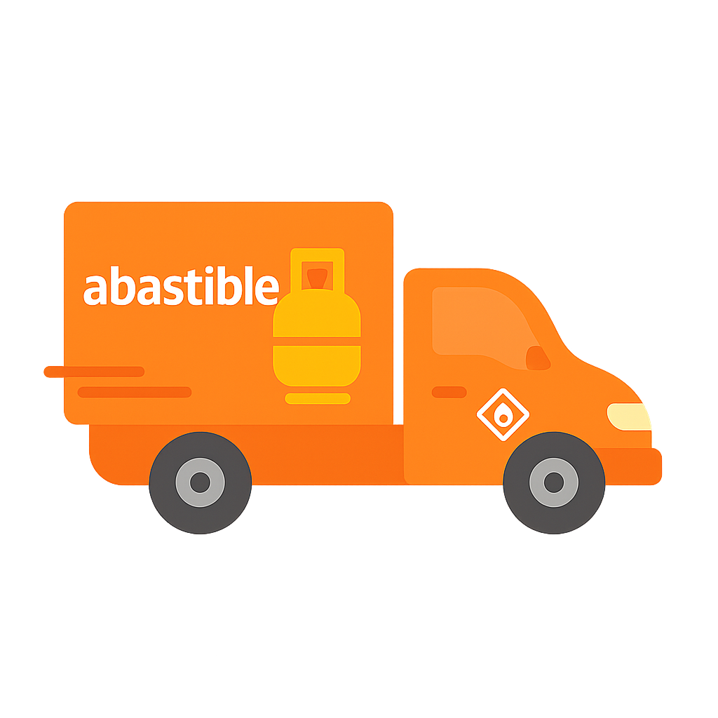 Camión de reparto Abastible avanzando